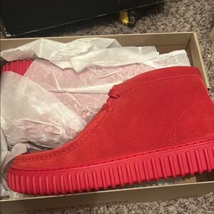 Clarks Red Chukka Boots